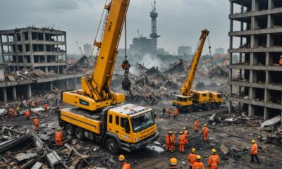 evacuation of collapsed tower