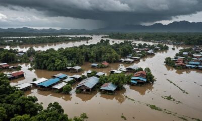 floods isolate kuching residents