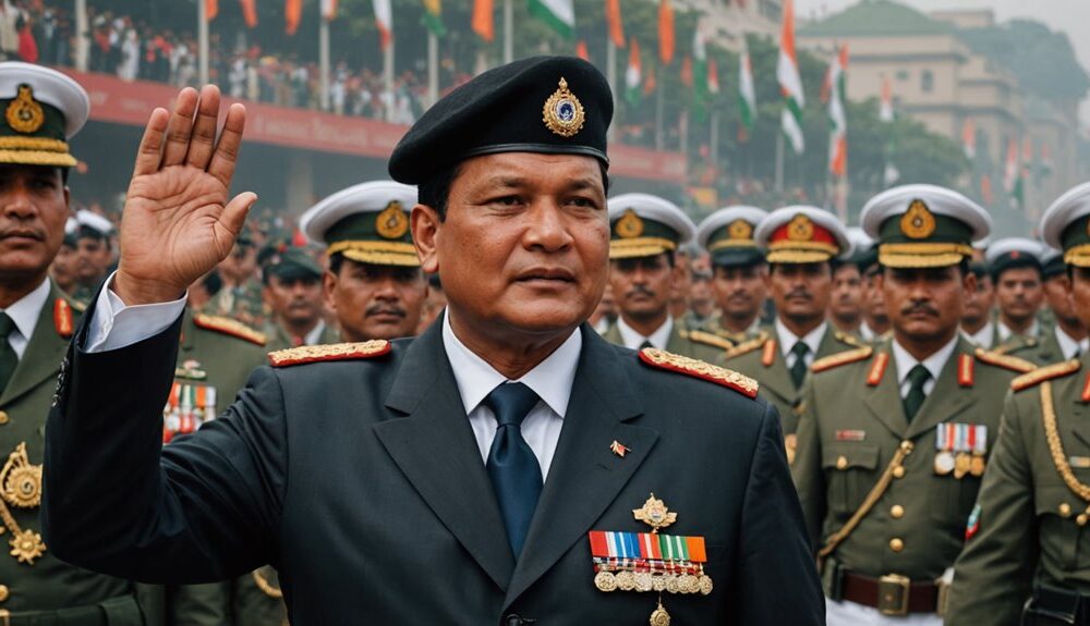 prabowo honored at india parade