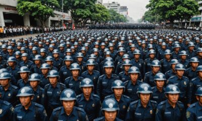 indonesian police secure protests