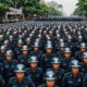 indonesian police secure protests