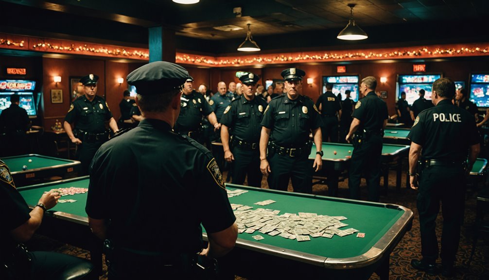 police raid ping pong gambling