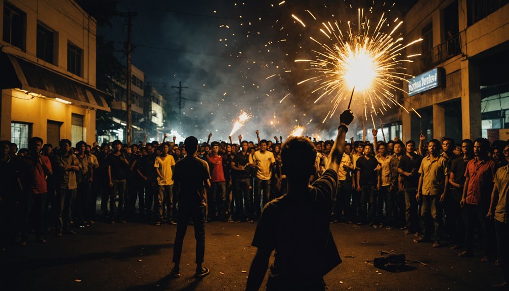 protests erupt in bandung