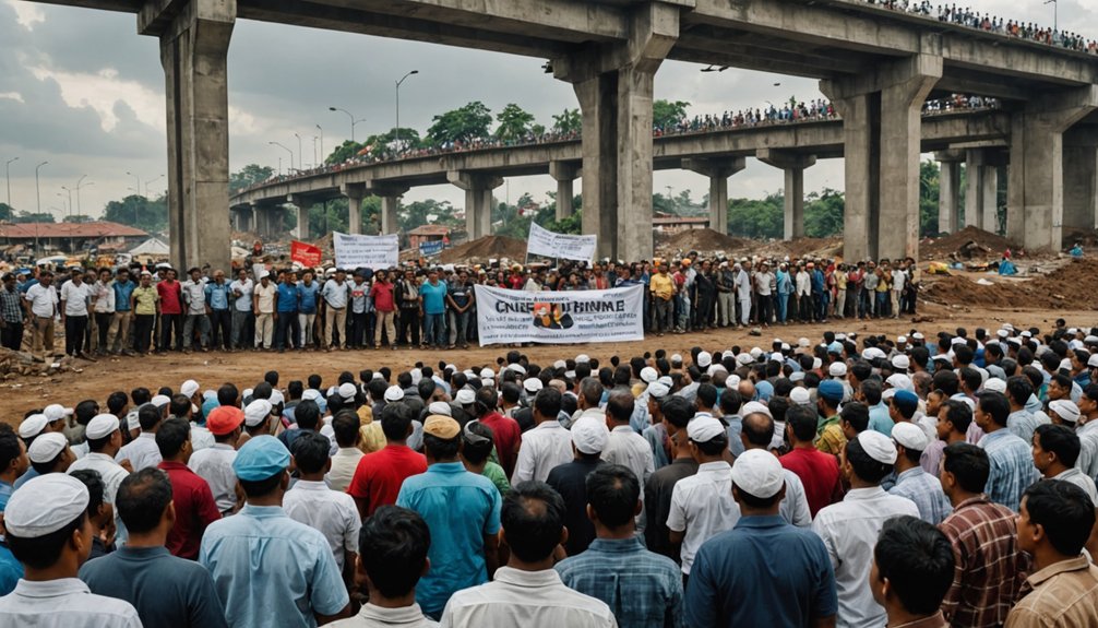 rt rw chairman protest bridge payment